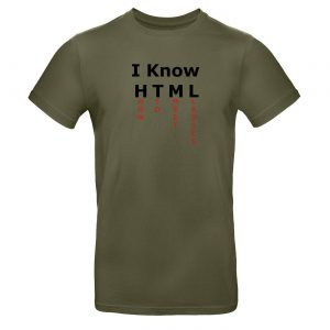 Mužské tričko - I know HTML