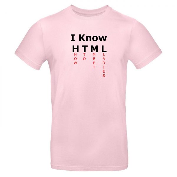 Mužské tričko - I know HTML