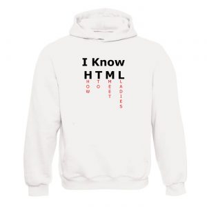 Unisex mikina - I know HTML