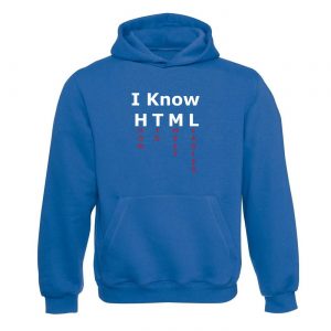 Unisex mikina - I know HTML