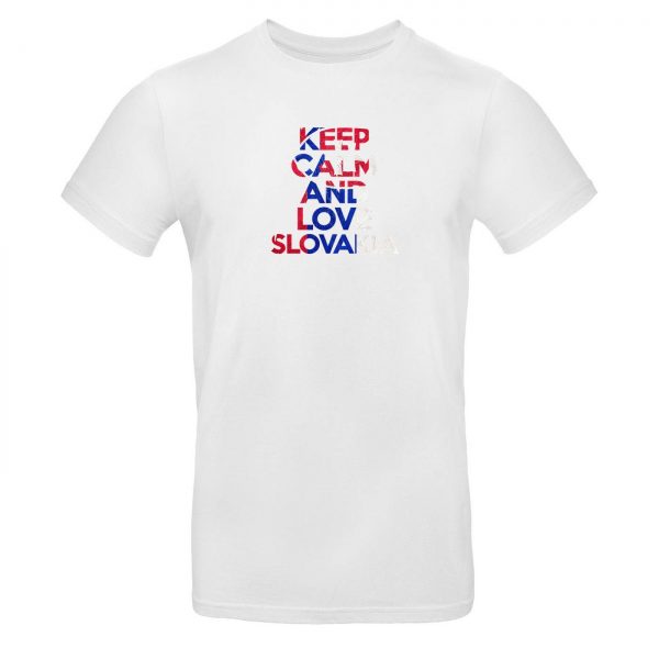 Mužské tričko - Keep calm and love slovakia