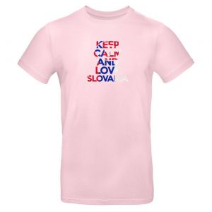 Mužské tričko - Keep calm and love slovakia