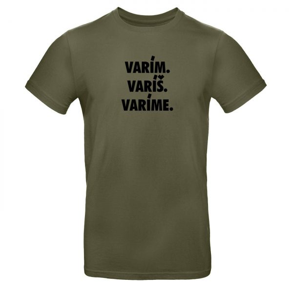 Mužské tričko - Varím. Varíš. Varíme.