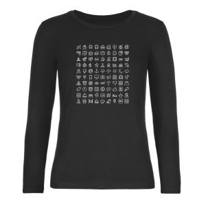 Ženské tričko s dlhým rukávom - Cestovateľské značky