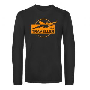 Mužské tričko s dlhým rukávom - I am a Traveller