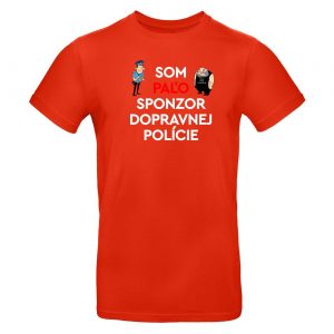 Mužské tričko - Som *MENO* sponzor dopravnej polície