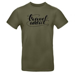 muzske tričko - Travel addict