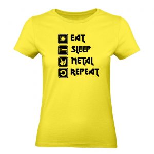 Ženské tričko - Eat, sleep, metal, repeat