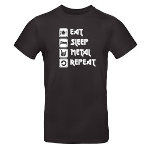 Mužské tričko - Eat, sleep, metal, repeat