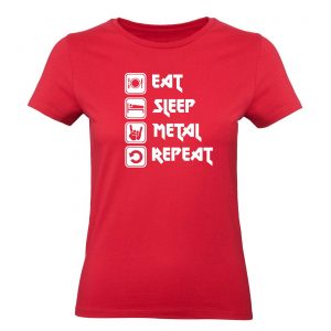 Ženské tričko - Eat, sleep, metal, repeat