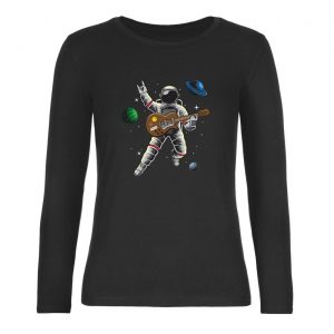 Ženské tričko s dlhým rukávom - Astronaut gitarista