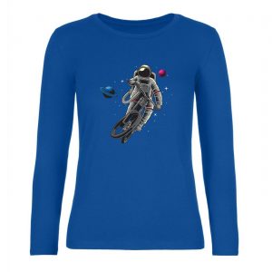 Ženské tričko s dlhým rukávom - Astronaut motorkár