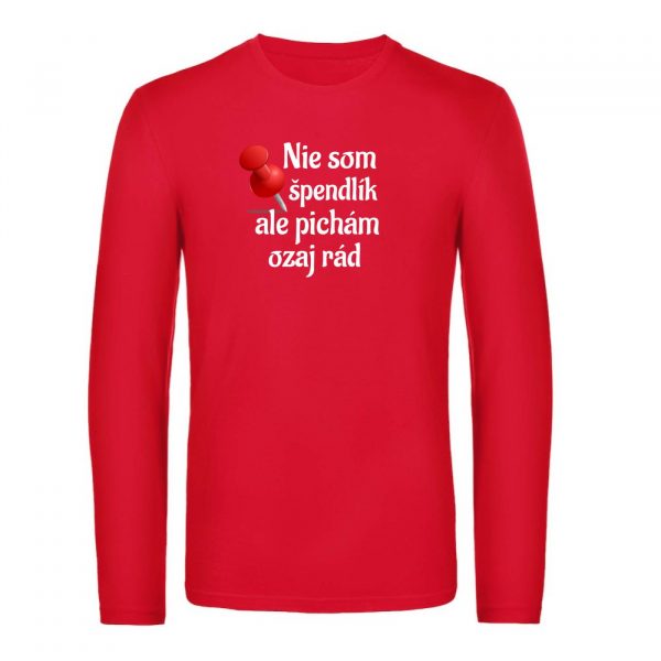Mužské tričko s dlhým rukávom - Nie som špendlík, ale pichám ozaj rád